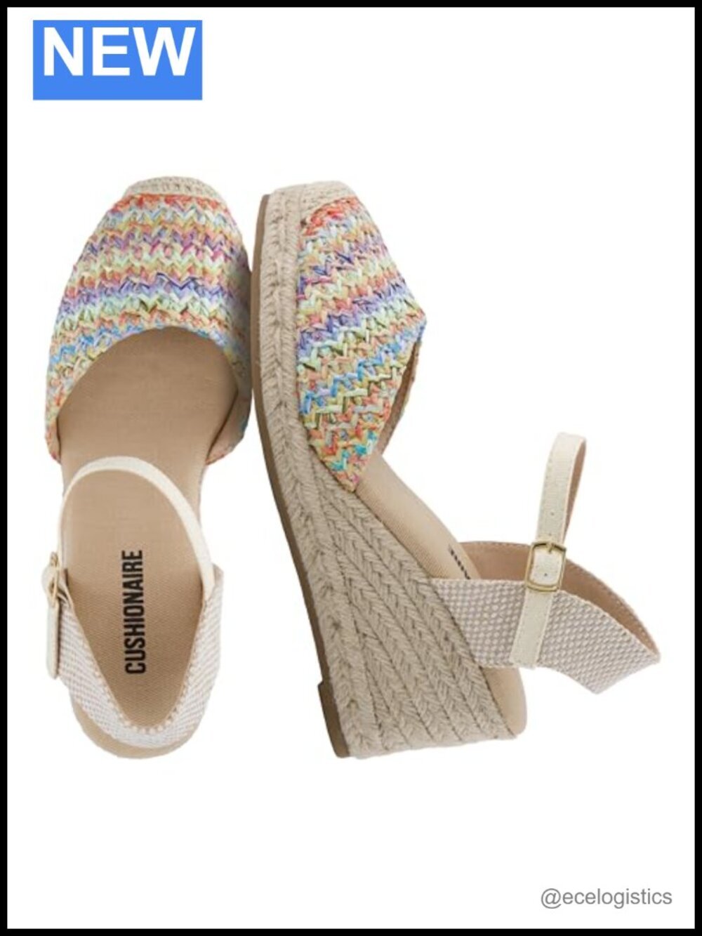 Woven Closed Toe Wedge Espadrilles with Adjustable Ankle Strap